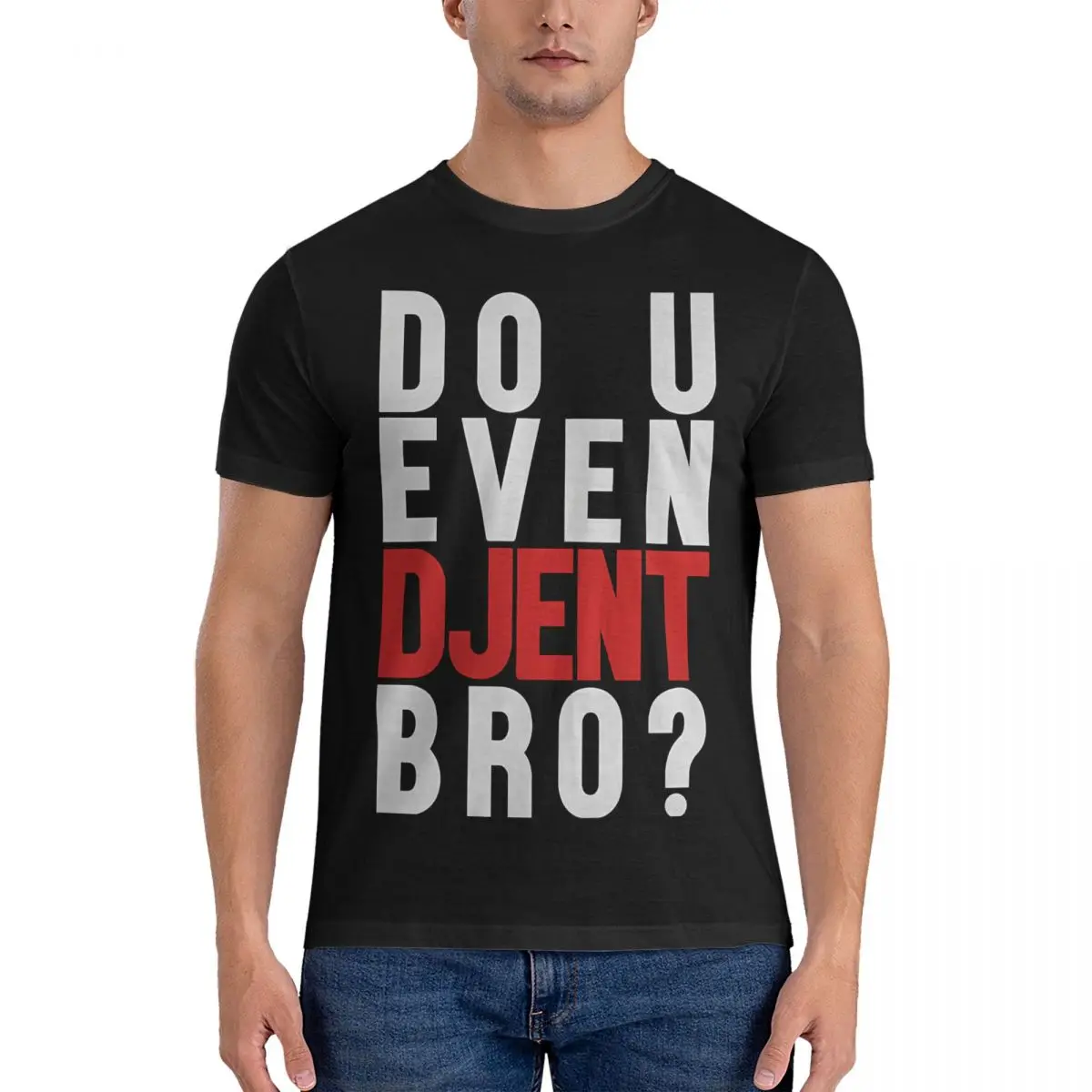 

Футболки для отдыха Do U Even Bro для мужчин, хлопковые футболки с круглым вырезом Djent, футболки с коротким рукавом, идея для подарка, одежда