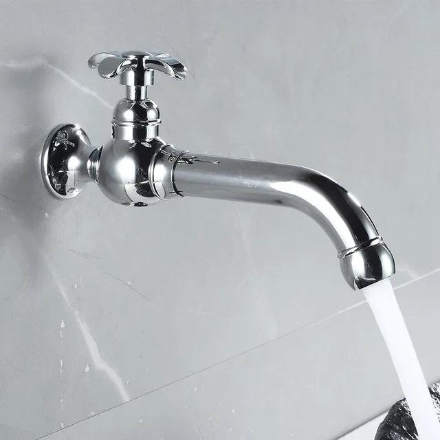 ก๊อกน้ำเย็นเดี่ยวติดผนังสำหรับใช้งานกลางแจ้ง, ก๊อกน้ำอ่างล้างจานติดผนังสีบรอนซ์, ก๊อกน้ำแบบหมุนได้ 3