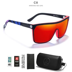 KDEAM Premium Polarized Fishing Sunglasses with Durable Hinges for All - Day Comfort (C8 red mirror)