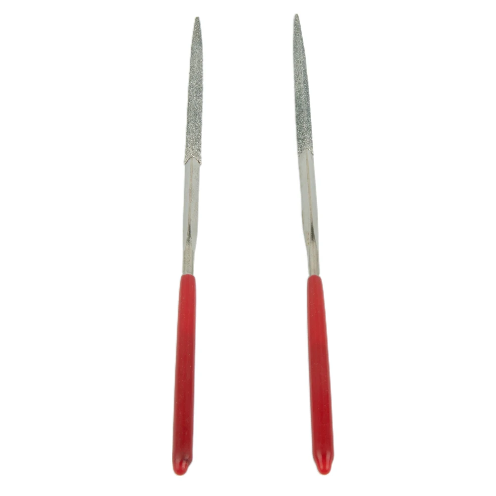 

Metal Diamond Files Diamond Nonslip Silver + Red Steel Triangular For Reach Areas On Steel Replaceable Durable