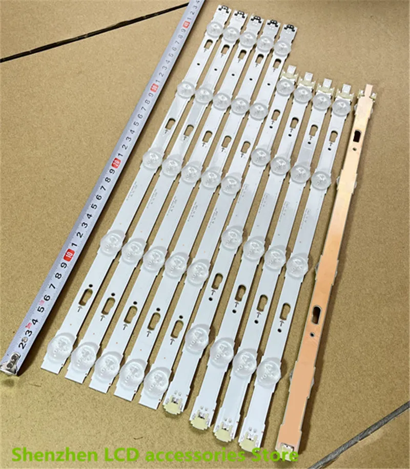 Tira Conduzida Luz de Fundo para Ue40ku6000 Ue40ku6100 Ue40mu6000 Ue40mu6120 Ue40ju6000 Ue40ju6500 V5du400dca 400dcb-r1 803 Milímetros 9led 3v - Image 3