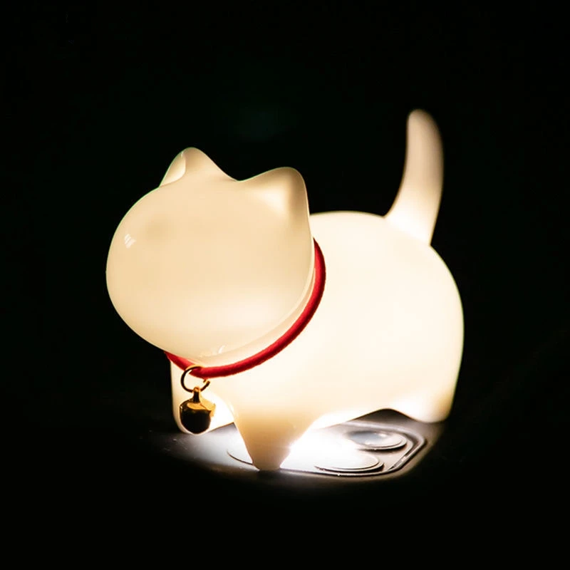 0052 Sheep Fat Jade Ceramics Creative Cute Tea Pet Cat Simple Soft Decorations Car Desktop Ornaments Small Gifts Pen Holder