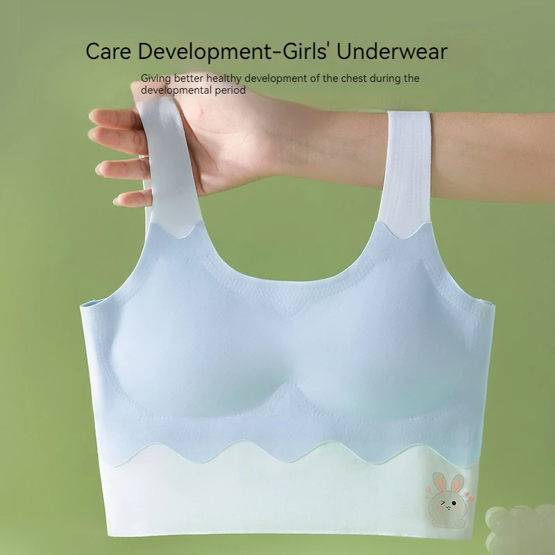 Roupa interior estendida sem costura para meninas, Colete esportivo confortável para estudantes do ensino médio, Puberty Kids Bras