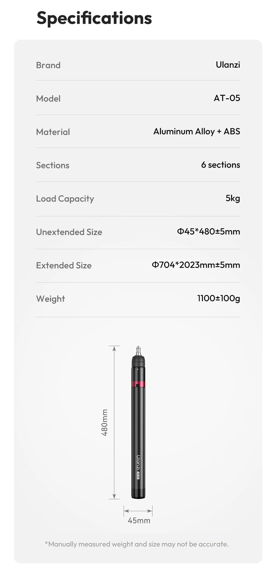 Ulanzi AT-05 šviesos stovo vaizdas 12