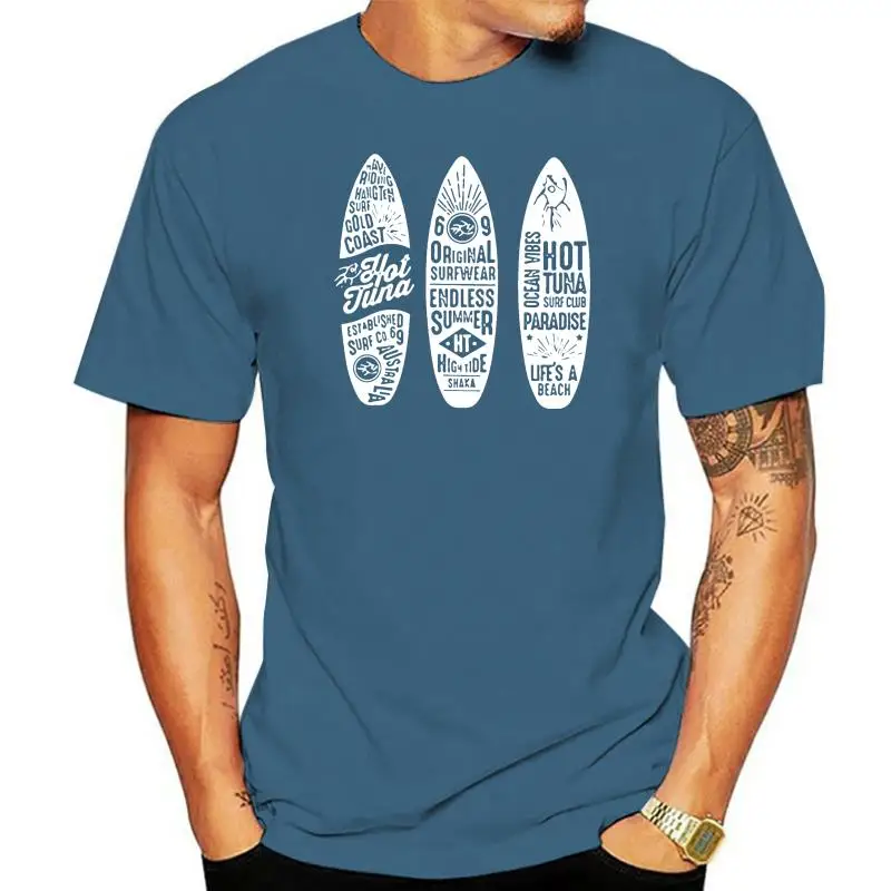 Hot Tonno Herren Trio Tavole Da Surf-T-Shirt Da Uomo