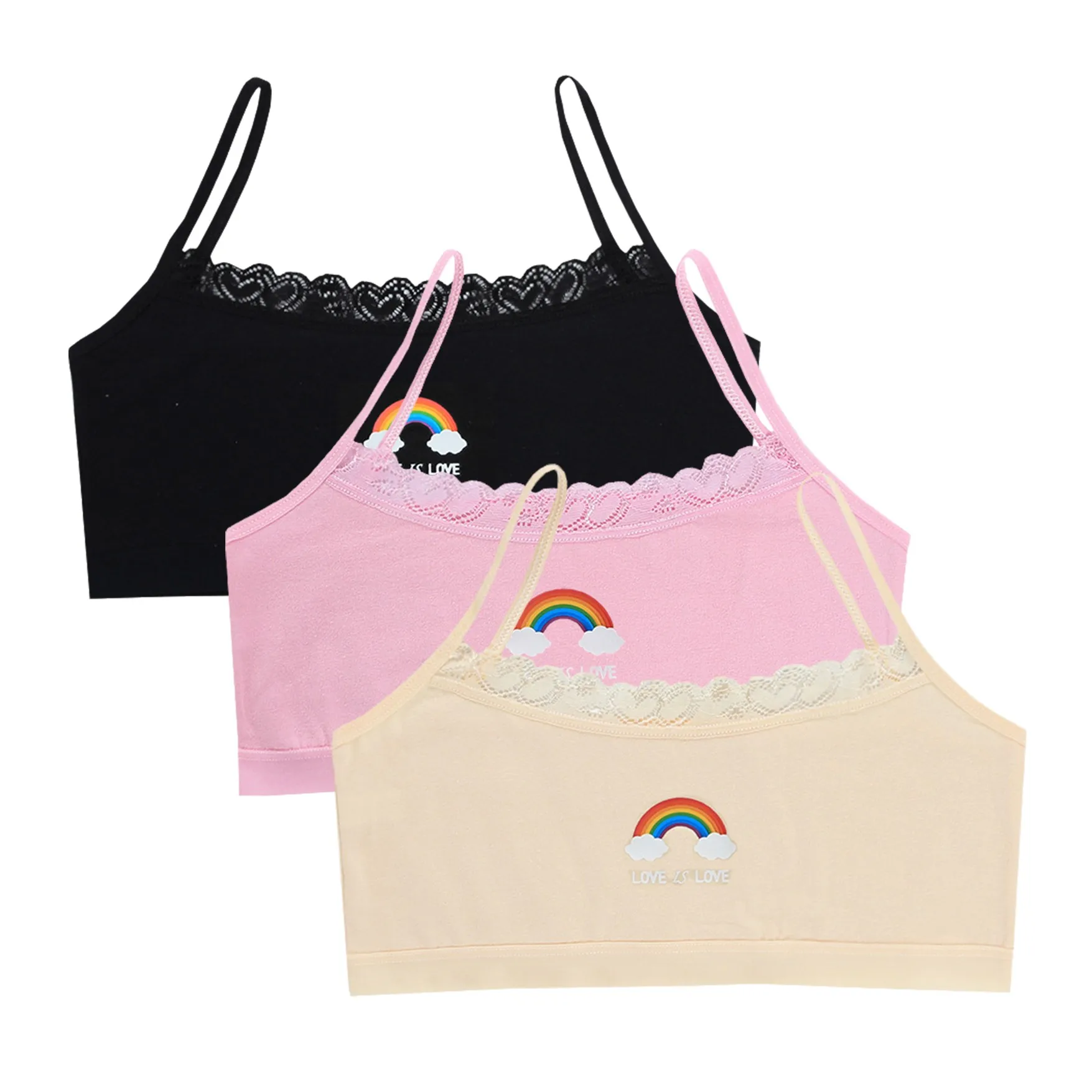 Training Bra Sports Bra 3PCS For Teenage Girls
