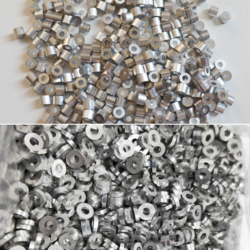 50 Stück Aluminiumrohr, Außendurchmesser 7 mm, Rohrgröße 7 x 6 mm, 7 x 6,5 mm, Aluminium-Hohlrohr, Länge 10, 12, 14, 15 mm – Detail 4