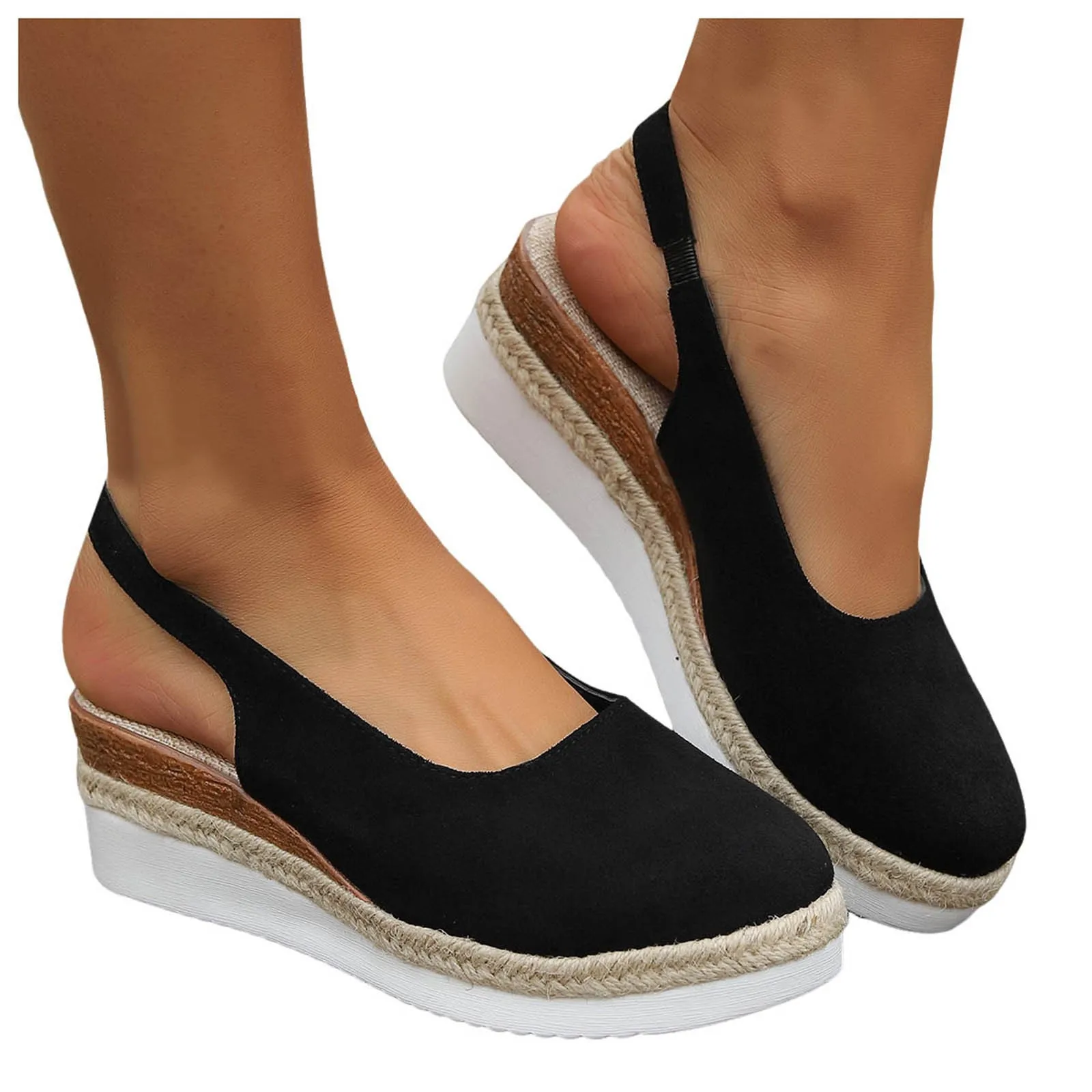 Platform Sandals Ins Style Women Braided Bohemian Casual Wedge Sandals Solid Color Wedge Sandals Sandalias De Mujer Verano 2024 10 S58b4e5b986d74c46ad3f3097e40f6e6et
