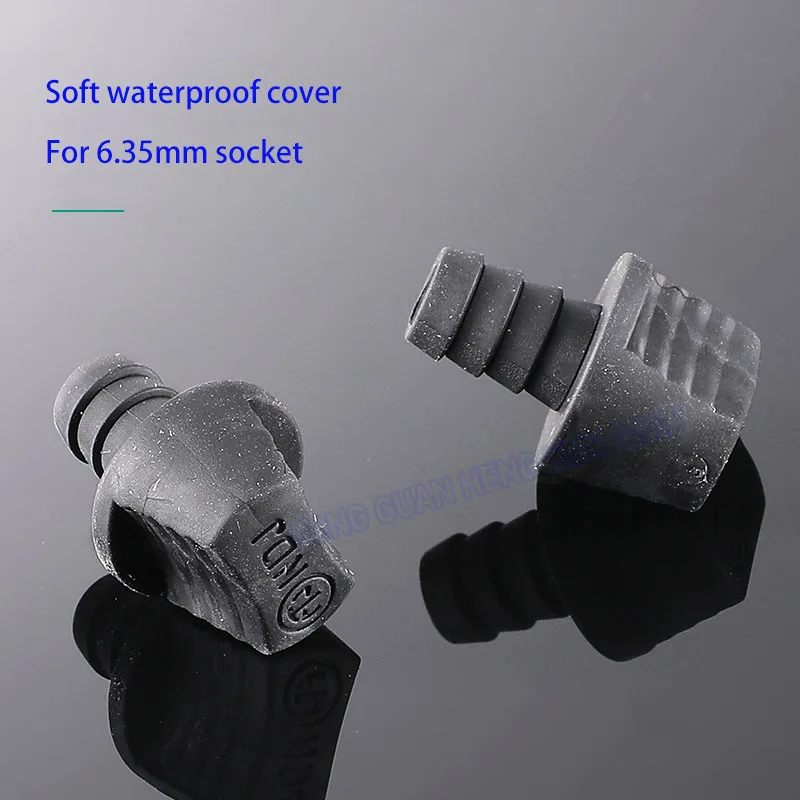 6,35mm/6,5mm Klinkenbuchsen-Staubschutzkappe Wasserdichte Weiche Abdeckung für Mikrofon/Lautsprecher/Mixer Original Importierter TRS-Audio-Schutz – Detail 2
