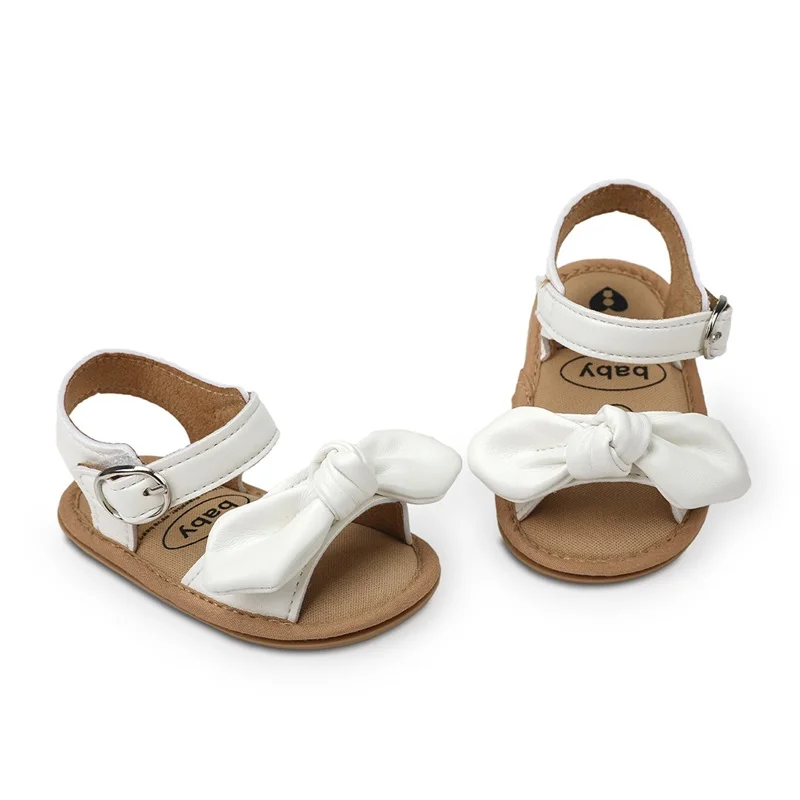 Citgeett Summer Infant Baby Girl Sandals Non-slip Bowknot Casual Daily Flats Toddler Shoes