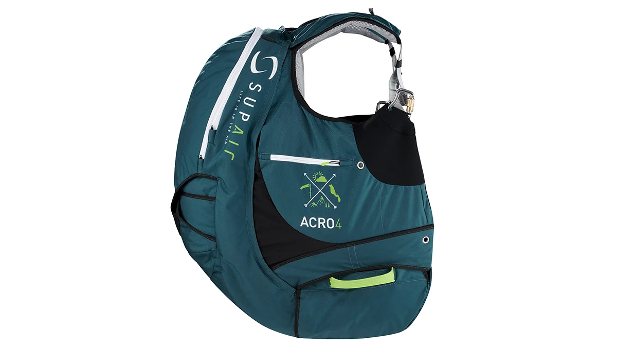 

SUPAIR ACRO4 stunt flip seat bag with dual umbrella compartment design