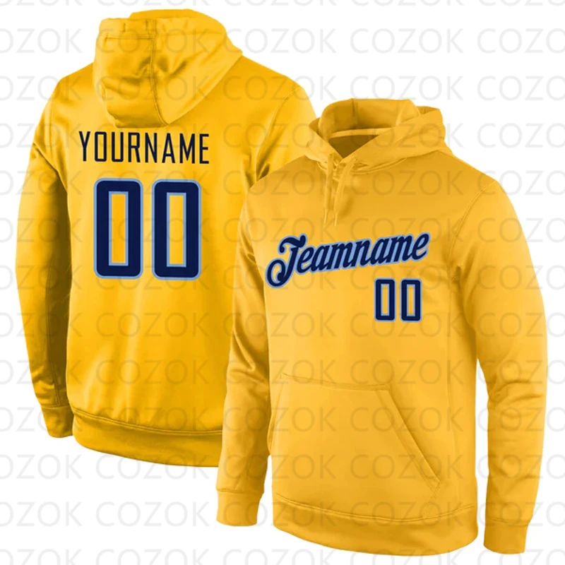Customized Hoodie Yellow Jersey 3D Printed  Unisex Pullovers Hoodie Casual Sweatshirts