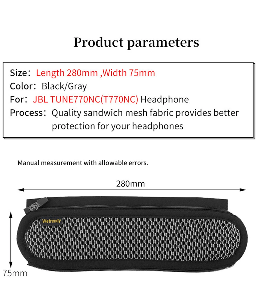 Quality Headphone Head Beam Cover for JBL TUNE770NC Headphone Protective Case T770NC Headset Headbeam Protector Sleeve