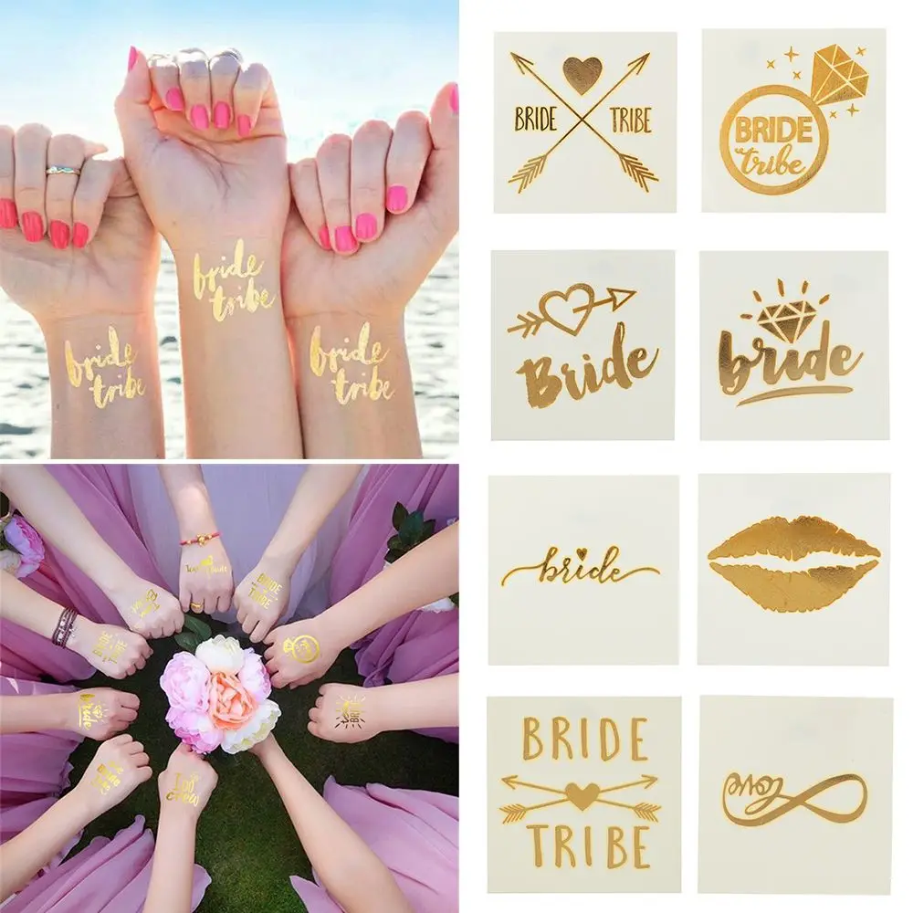 

Bachelorette Decor Bridal To Be Bride Tattoo Sticker Bridal Team Temporary Tattoo Bachelor Party Sticker Bride Party Decoration