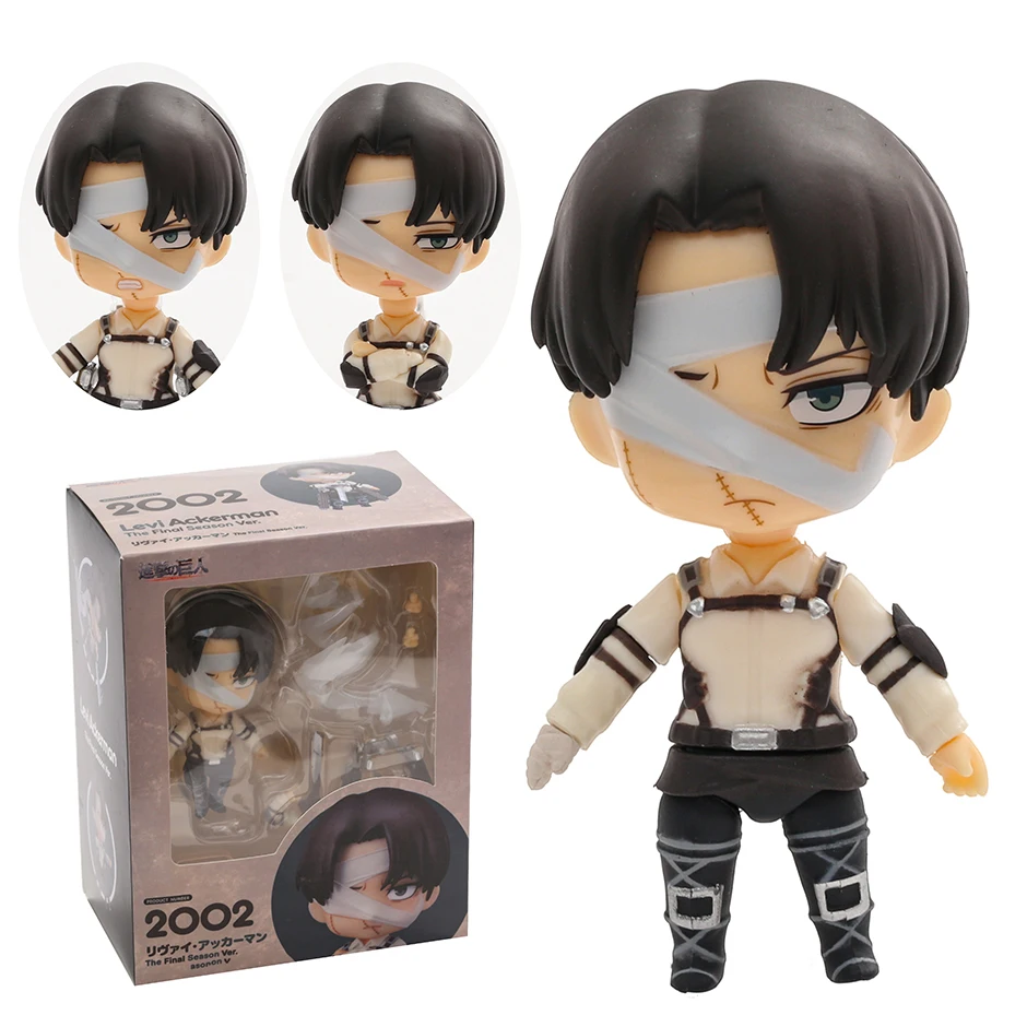 

Attack on Titan The Final Season Levi 2002 Eren Yeager 2000 Mikasa Ackerman 2001 Cartoon Q Version Doll Action Figure Toy