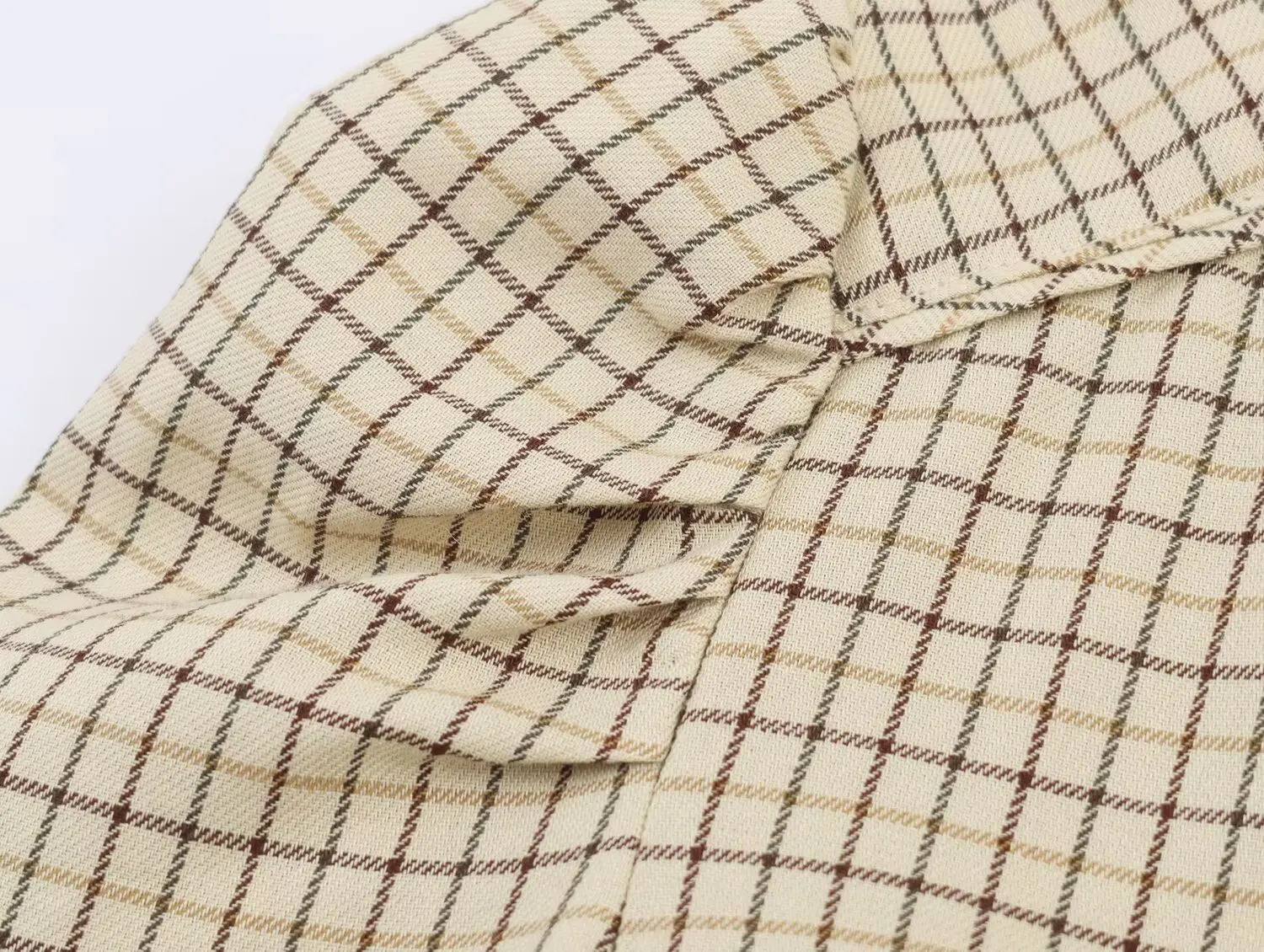 Women Casual Vintage Plaid Print Shirt Spring Autumn Fashion Bow Tie Lace-Up Long Sleeve Tops Lady Elegant Stacked Collar Blouse