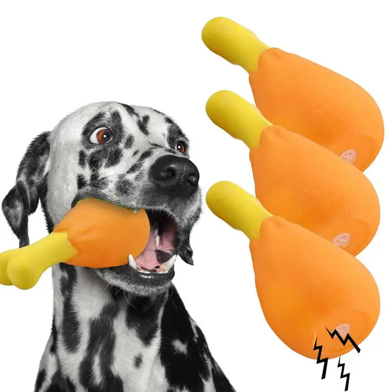 

Simulated Chicken Leg Dog Toy Puppy Sound Squeaker Chew Toys Durable Interactive Pet Supplies Dog Products Accessories