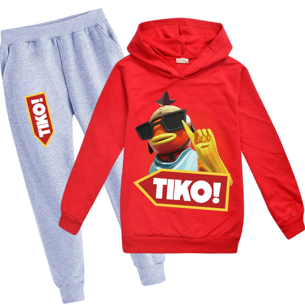 Kids Tiko Sweatshirts Boy Clothing Set Fishstick Hoodies Halloween Clothes for Teen Girls Children Hooded Sportswear Suit