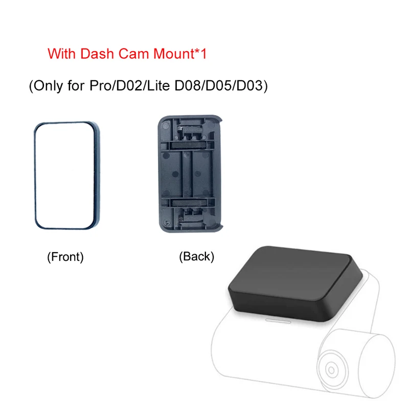 For 70mai 1S/M300 3M holder Electrostatic Sticker for Dash Cam Heat  Resistant Adhesive ,Suitable for 70mai Pro Car DVR 3pcs