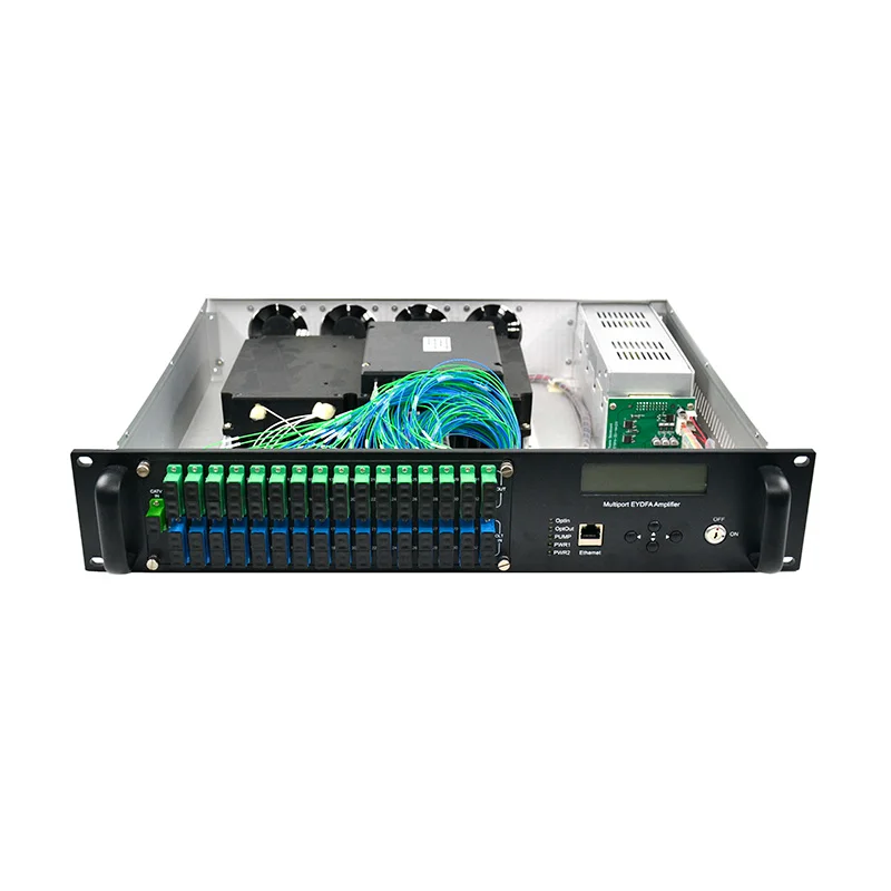 CATV용 고출력 광학 증폭기, 1550nm 2U JDSU 펌프, EDFA 32 * 19dBm