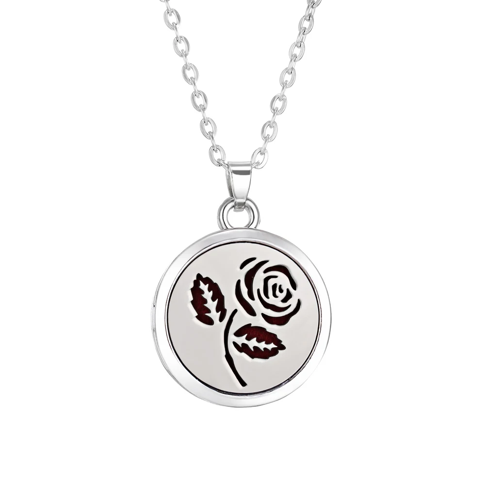 Tree of Life Aromatherapy Necklace - Essential Oil Diffuser Locket in Stainless Steel