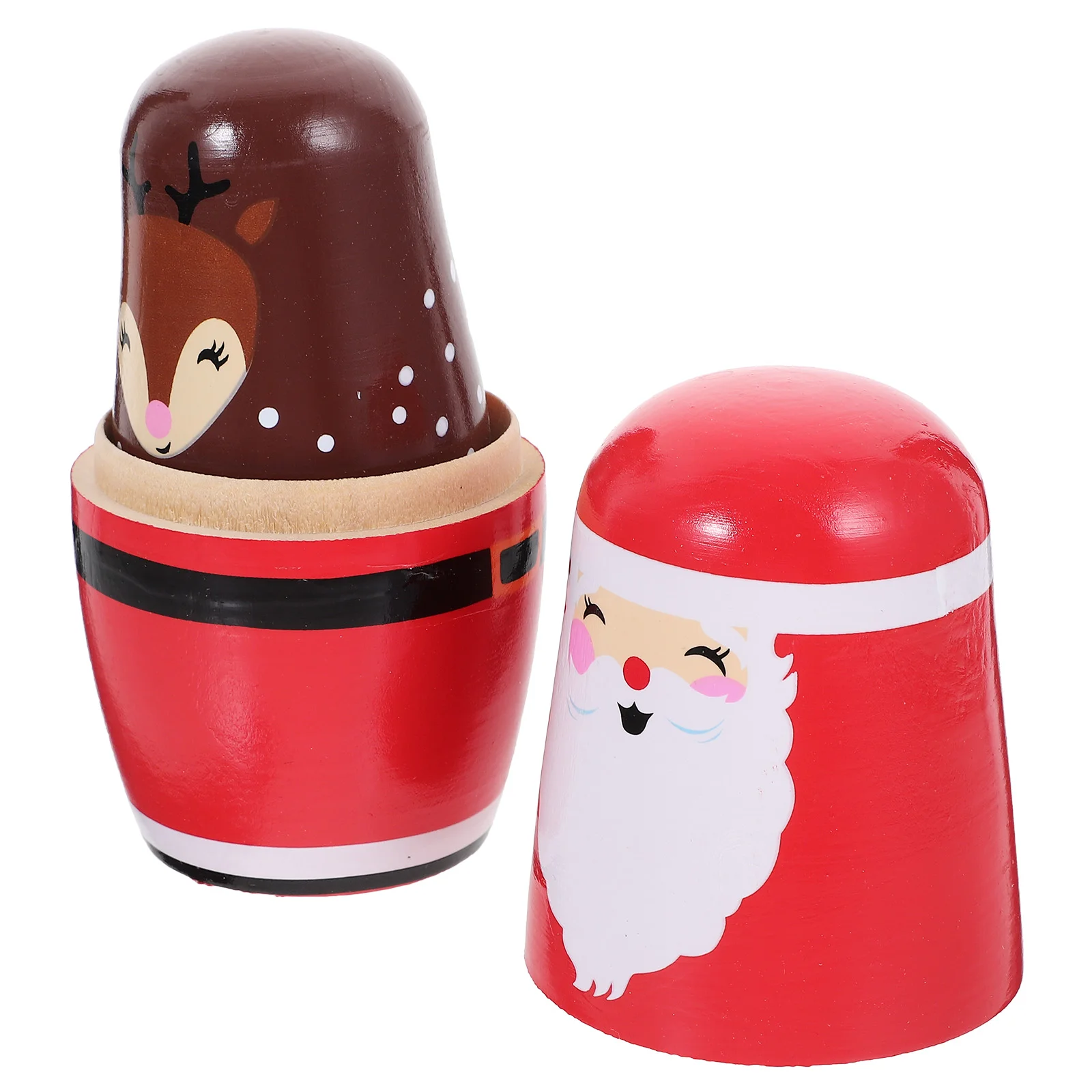 

4/5/6 Layer Santa Claus Russian Nesting Dolls Handmade Wooden Matryoshka Toys For Kids New Year Christmas Gifts
