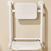 Non-slip Backrest Folding Stool Bathroom Chair Disability Aids, Wall Mounted Shower Seat, Bath Chairs Barrier Free Shower Stool 3