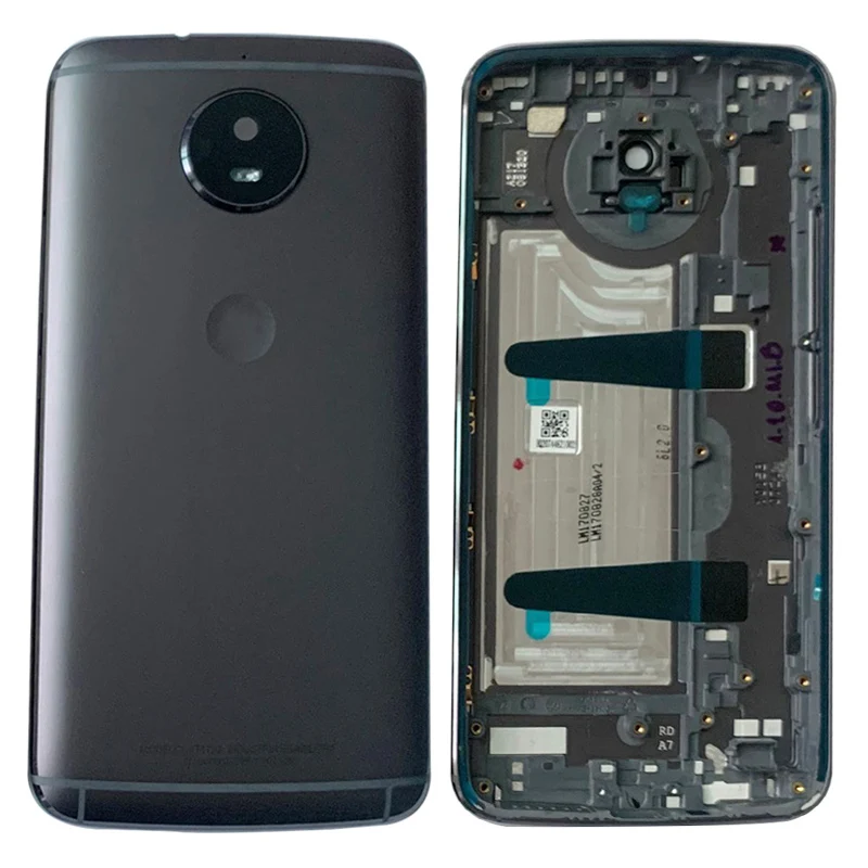 

10 шт., металлическая крышка батарейного отсека для Motorola Moto G5S, задняя крышка + рамка для камеры, запчасти для ремонта объектива (без кнопки)