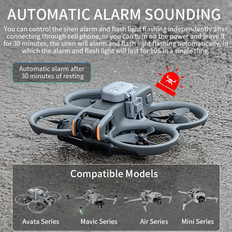 Drone-alarm STARTRC 120dB + LED voor DJI Avata/Mini/Air - Set 1