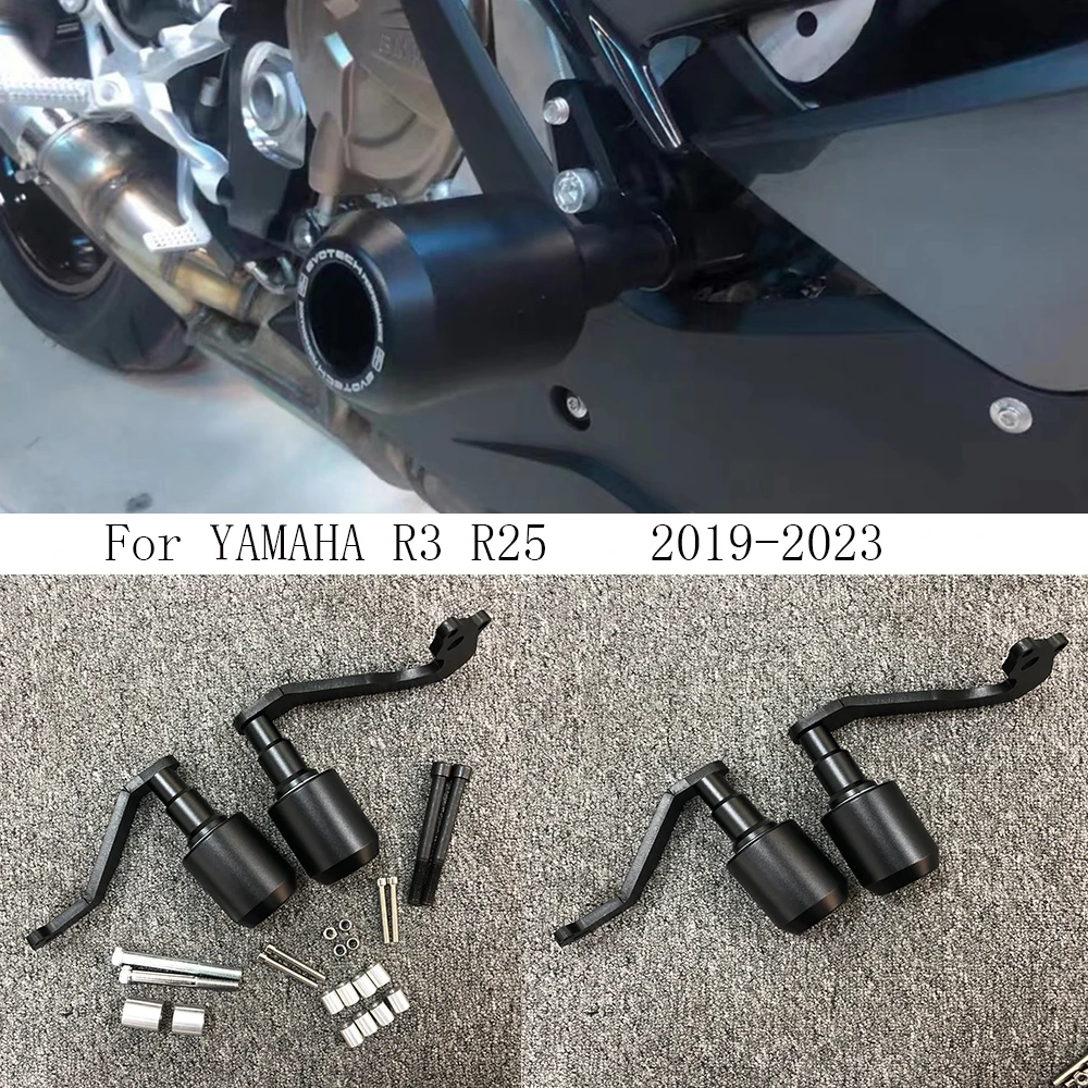 Motorcycle YZF R3 Frame Falling Crash Pads Engine Case Sliders
