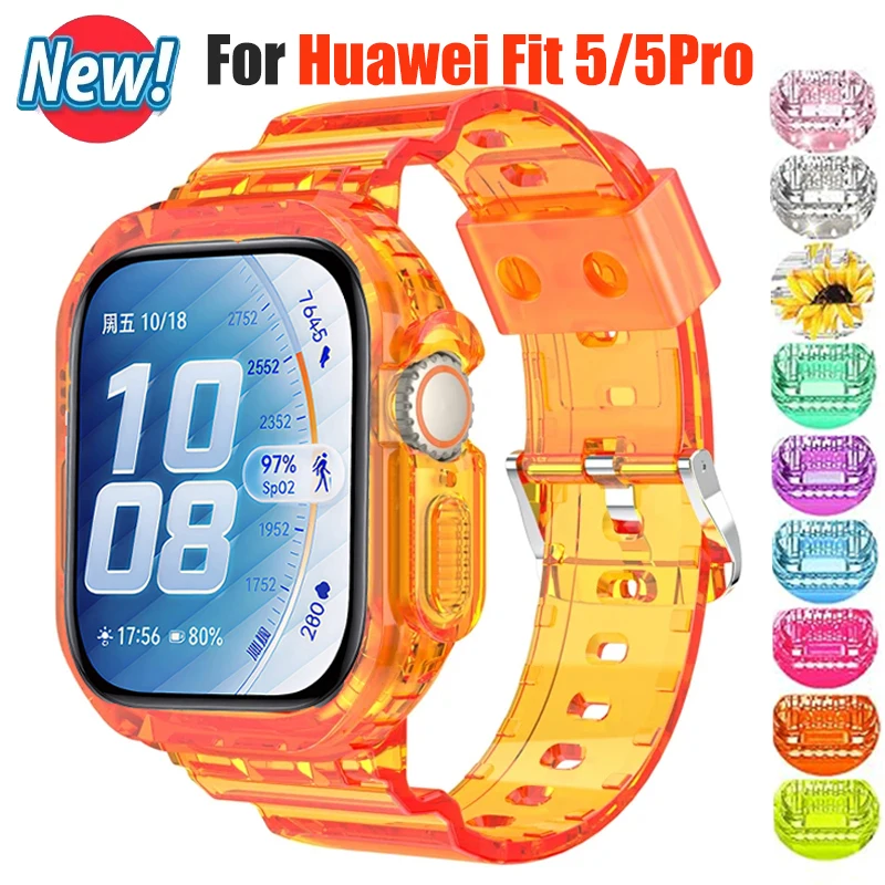 2-in-1 Transparent Silicone Band and Case Combo