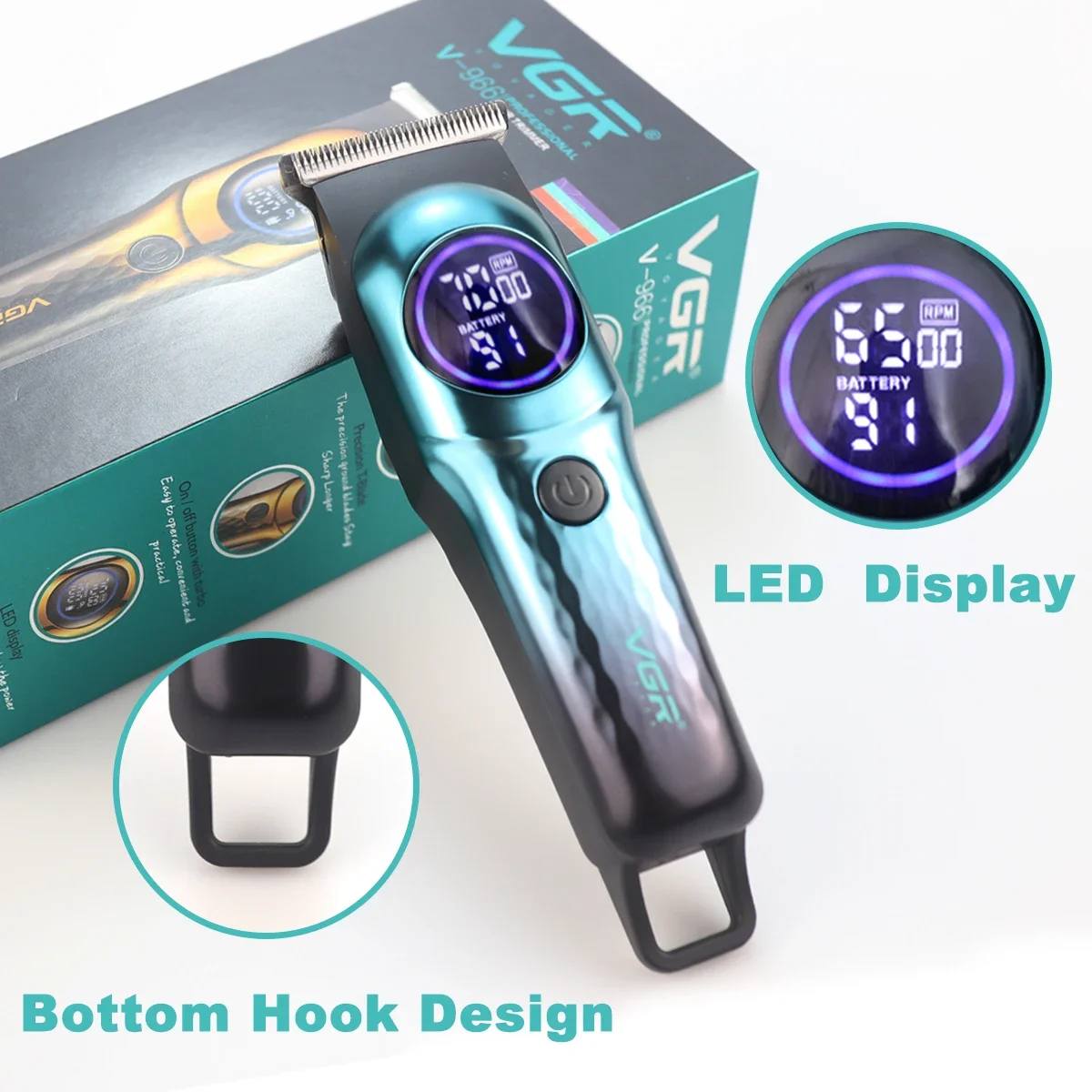 VGR V-966 مقص الشعر المهنية للرجال T-Blade 2 الترو...