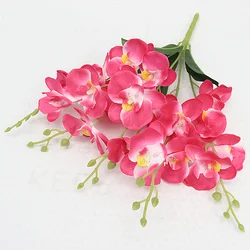 Elegant Silk Phalaenopsis Orchid Floral Arrangement - Perfect for Home Decor and Weddings (A Rose red)