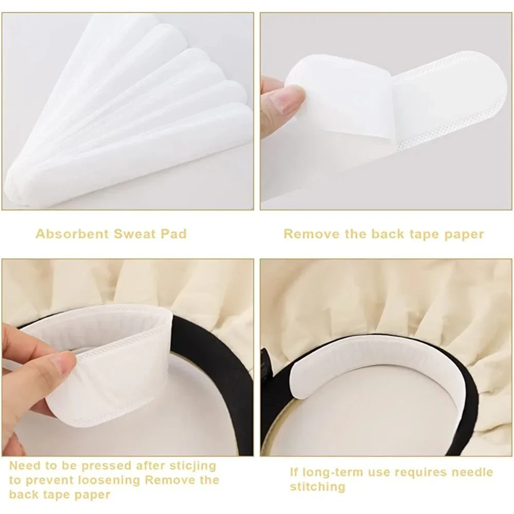 10pc Disposable Hat Sweat Pad Anti-Dirt Patch for Summer Outdoor Travel Portable Leisure Accessory White Shirts Collar Essential