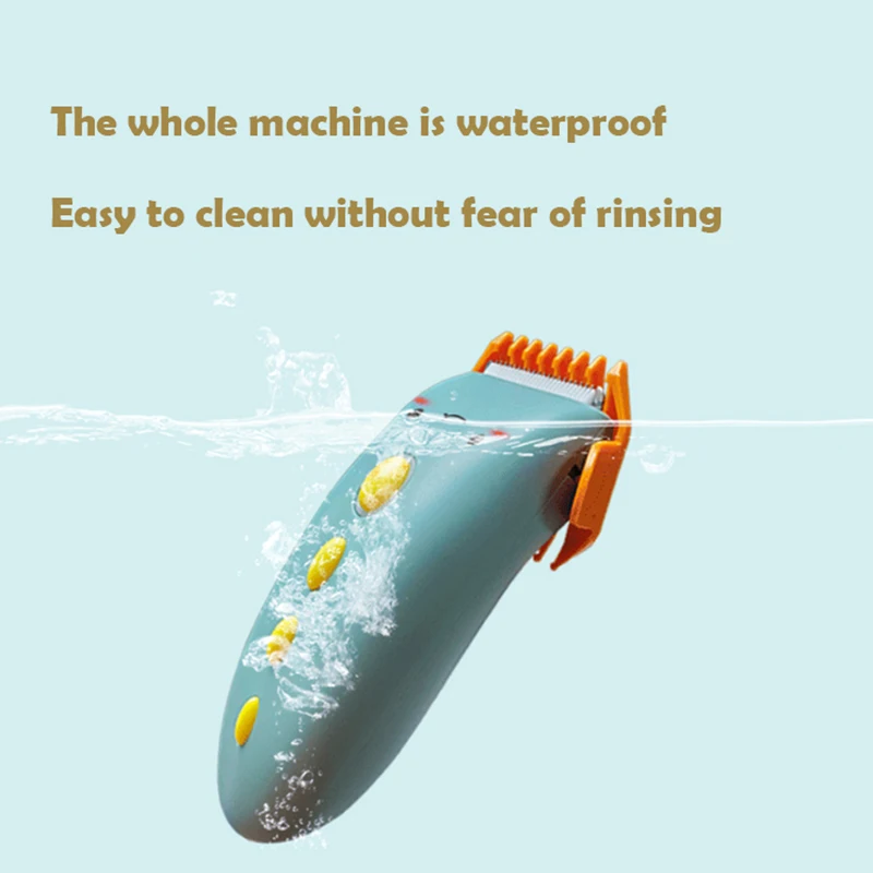 Silent Kids Hair Trimmers Quiet Baby Hair Clippers Chargeable Waterproof Professional Cordless Cutting Machine For Babies