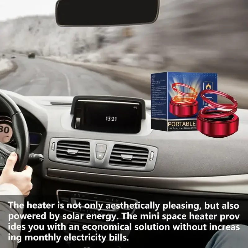 Mini Heater Car Air Freshener Solar Powered Fast Heating Auto