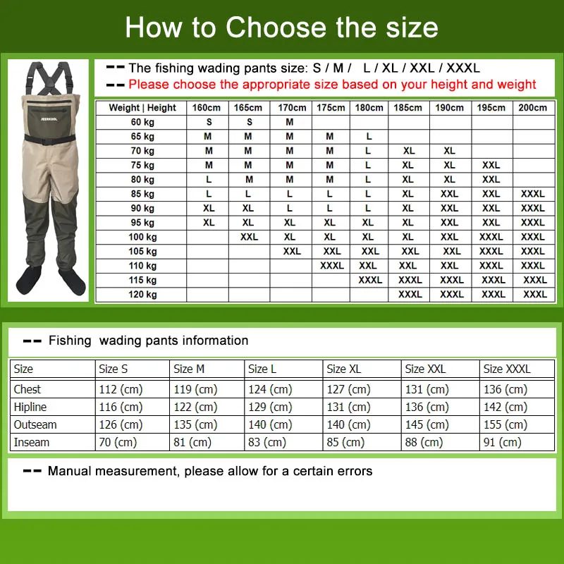 Waterproof Fly Fishing Waders Breathable Wading Pants Fishing Hunting Clothing Chest Overalls Men Women Neoprene Socks Clothes