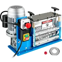 SucceBuy Machine à dénuder les fils électriques dénudeur de câbles 1.5-38mm 11 canaux acrylique + aluminium avec lame pour le recyclage des déchets de cuivre 1
