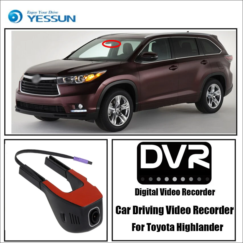 

YESSUN for Toyota Highlander Car Mini DVR Wifi Camera Driving Video Recorder Novatek 96658 Registrator Dash Cam