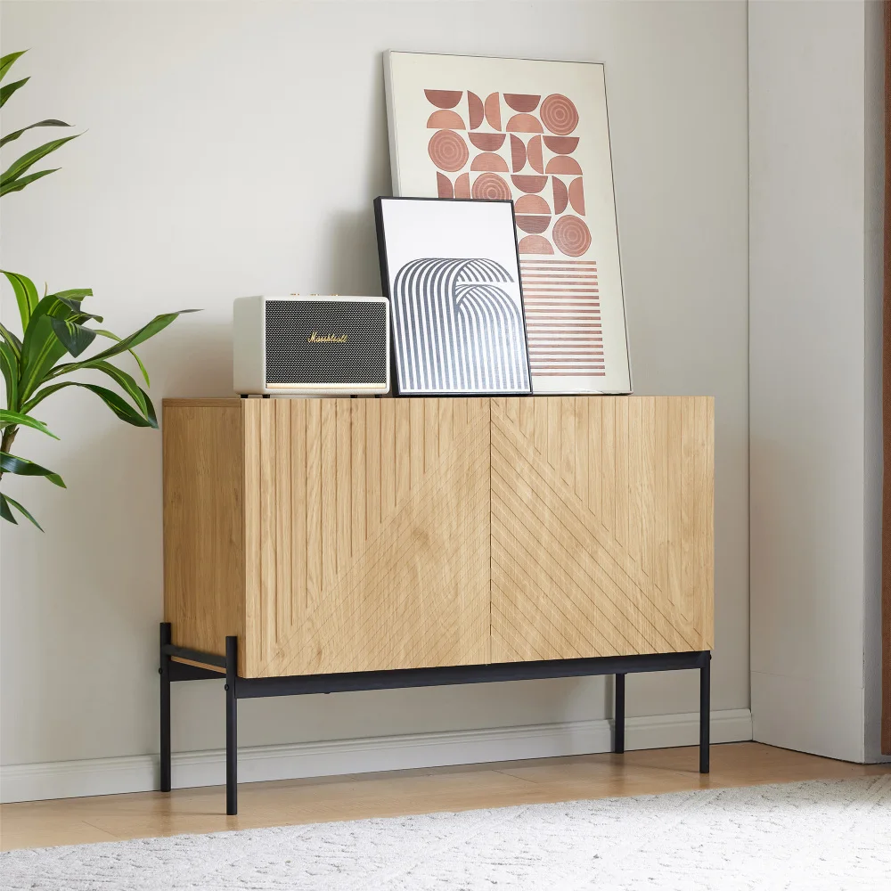 Multifunktionales Sideboard (TV-Schrank/Buffet/Kommode) – Türen + Schubladen, kratzfest, ideal für Wohn-/Esszimmer, einfache Montage – Detail 26
