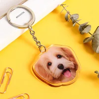 Personalized Keychains Designer Custom Cartoon Llavero Key Chain Photo Customized Anime Charms Hologram Clear Acrylic Key Rings 4