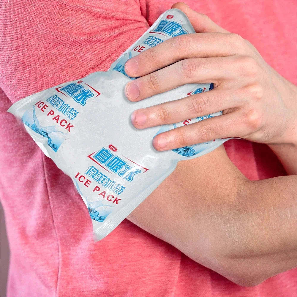 10-1PCS Reusable Ice Pack Non-woven Automatic Water Absorbent Cold Compress Bag Portable Waterproof Food Keep-fresh Packs