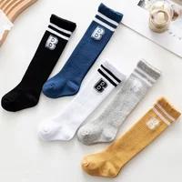 Korean Baby Boys Girls Knee High Long Socks Cotton Breathable Letter Stockings Newborn Infant Toddler Leg Warmers 0-2years Old 2