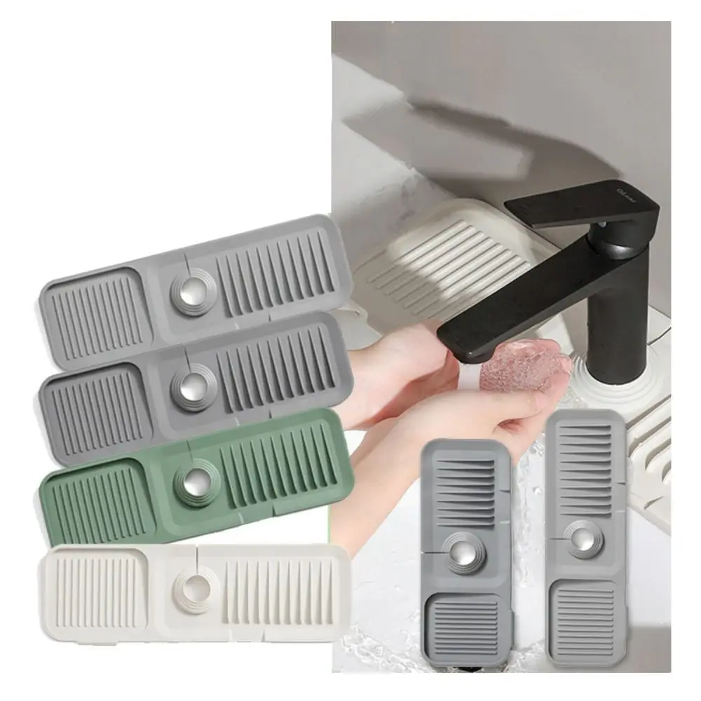 

Foldable 1Pcs Mildew Proof Splash Countertop Protector Kitchen Gadgets Faucet Mat Sink Pad Soap Mat Draining Pad