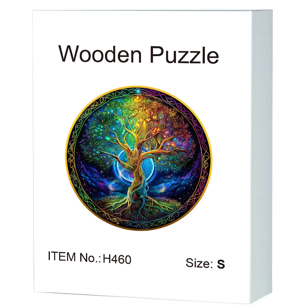Wooden puzzle Tree of Life Gift box Exquisite gift Irregular animal shape puzzle Christmas personalized senior unique gift Famil 5