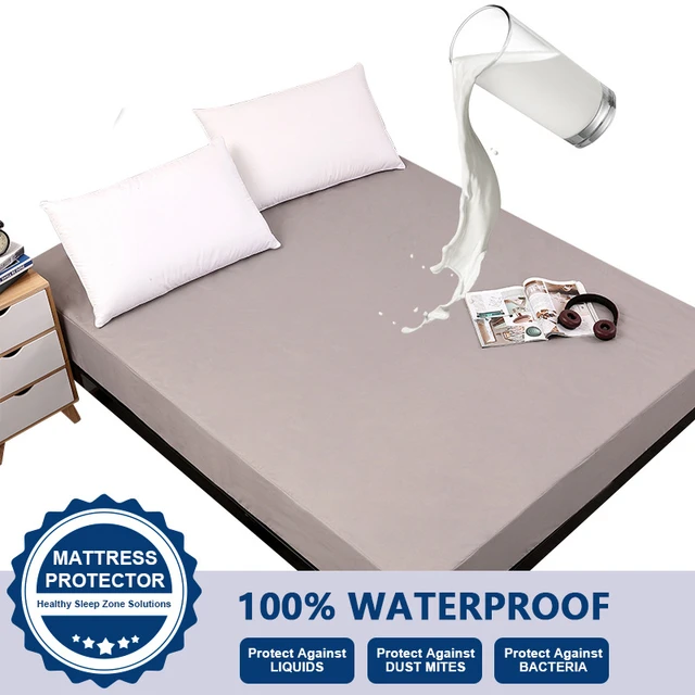 Drap-housse anti-acariens avec bande élastique, housse de matelas en  polyester réglable, lit simple, lit double, king size, nouveau - AliExpress