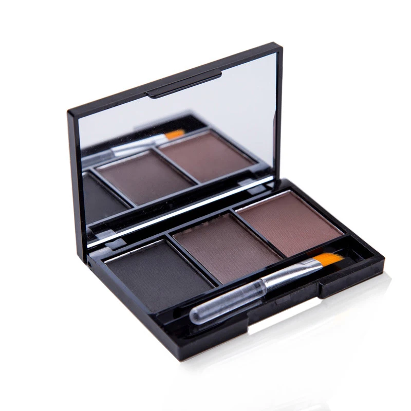 Description Picture 5 of item3 Color Eyebrow Powder Palette Cosmetic 3D Eye Brow Enhancer Professional Waterproof Makeup Eye Shadow With Brush Mirror Box