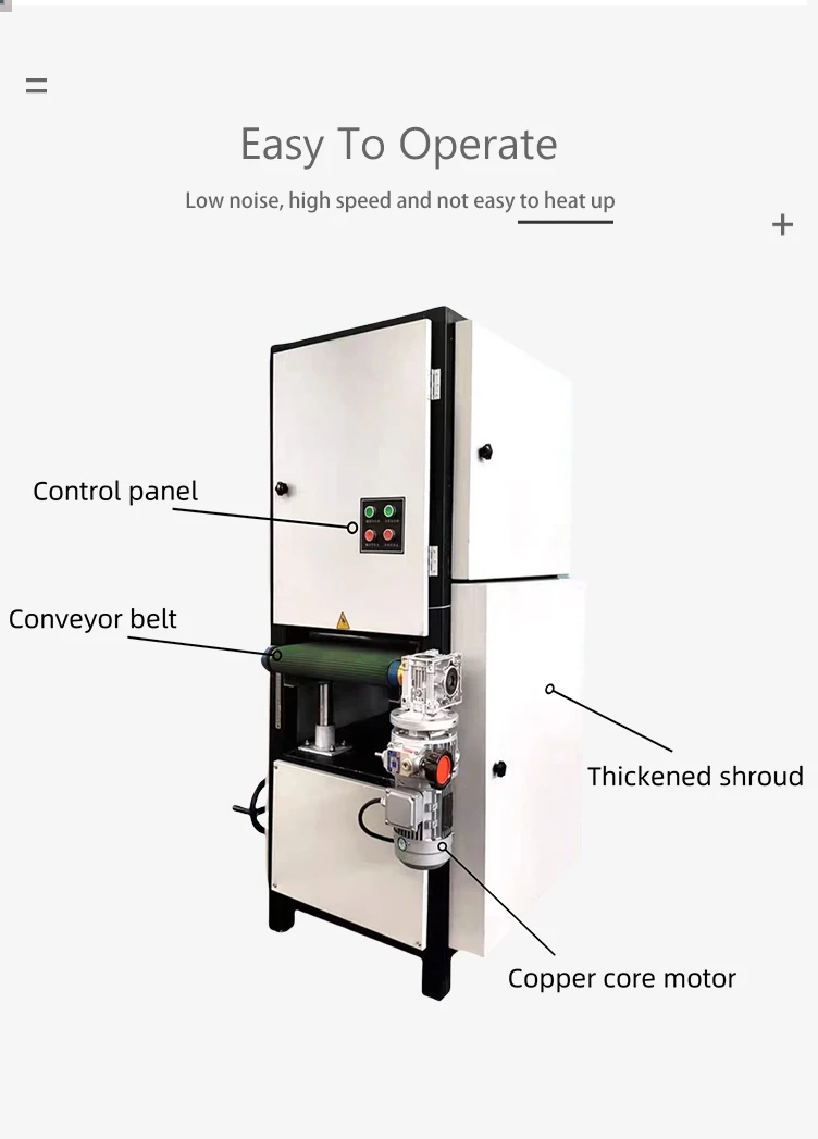 150 Compact Benchtop Metal Belt Sanding Machine for Steel Plate Flat Sheet Debur