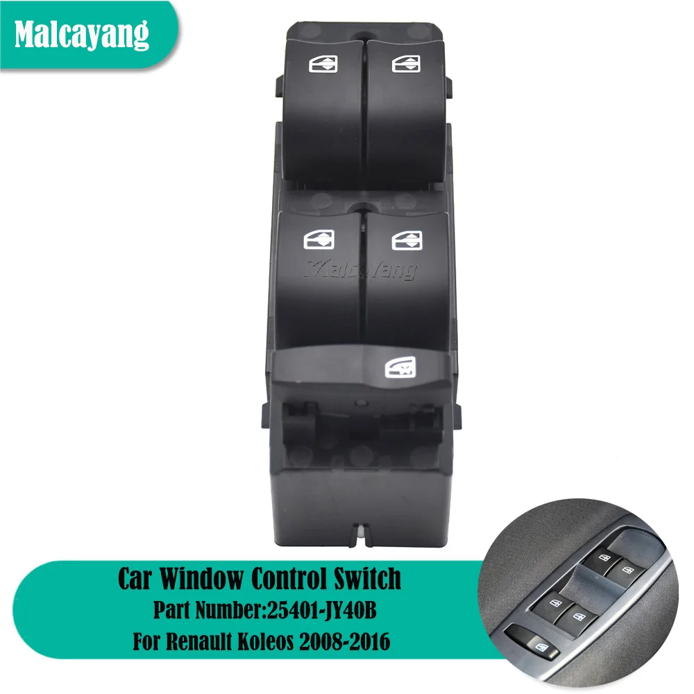 

11-контактный автомобильный аксессуар, новая кнопка управления электрическим стеклоподъемником для Renault Koleos 2008-2016 25401-JY40B