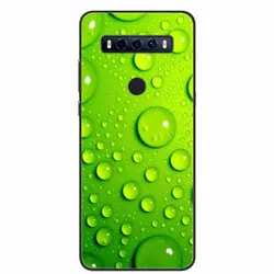 Silicone Soft TPU Back Phone Case Cover with Black Bumper featuring Wolf and Lion Design for TCL 10 SE (6)